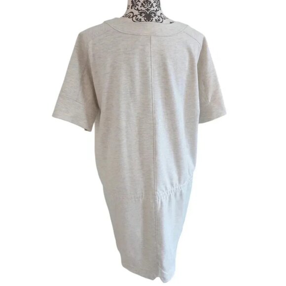 Indygena Tunic Dress Cream Beige Pockets V Neck Drawstring Waist Women's size XL - Picture 3 of 14